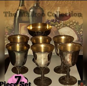 Silver Plated Wine Goblets- Sheridan Vintage
